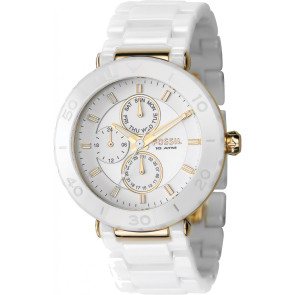 Bracelet de montre Fossil CE1004 Céramique Blanc 20mm
